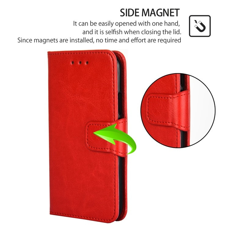 For Motorola Moto G Play 4G 2024 Crystal Texture Leather Phone Case(Red) - Motorola Cases by PMC Jewellery | Online Shopping South Africa | PMC Jewellery | Buy Now Pay Later Mobicred