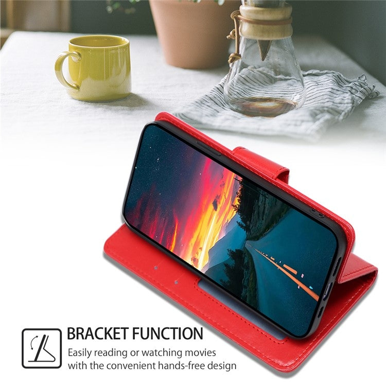 For Motorola Moto G Play 4G 2024 Crystal Texture Leather Phone Case(Red) - Motorola Cases by PMC Jewellery | Online Shopping South Africa | PMC Jewellery | Buy Now Pay Later Mobicred