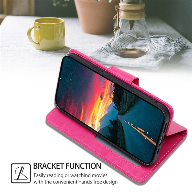 For Honor Magic6 Pro Crystal Texture Leather Phone Case(Rose Red) - Honor Cases by PMC Jewellery | Online Shopping South Africa | PMC Jewellery | Buy Now Pay Later Mobicred