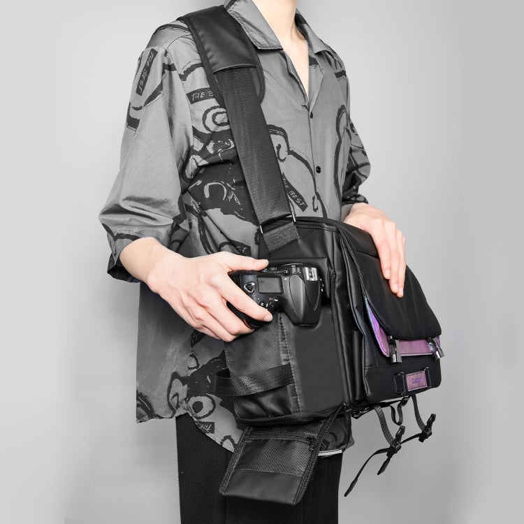 Cwatcun D85 Camera Bag Side Quick Access Camera Messenger Case Waterproof Bag, Size:30 x 15 x 24cm Small(Black) - free shipping - PMC TechLife - Order now!