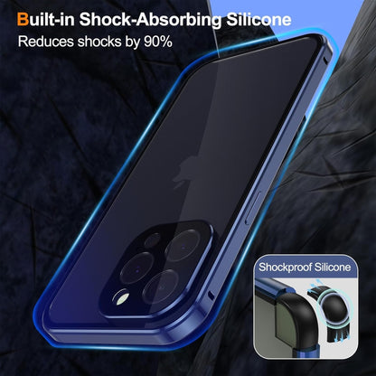 For iPhone 16 Pro Anti-peeping Magnetic Double-sided Tempered Glass Phone Case(Black) - iPhone 16 Pro Cases by PMC Jewellery | Online Shopping South Africa | PMC Jewellery | Buy Now Pay Later Mobicred