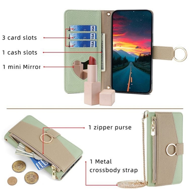 For Honor 50 Crossbody Litchi Texture Leather Phone Case(Green) - Honor Cases by PMC TechLife | Online Shopping South Africa | PMC TechLife | Buy Now Pay Later Mobicred