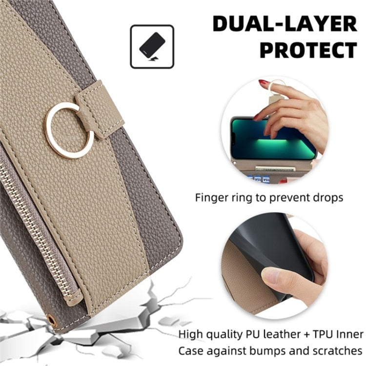 For Honor 10X Lite Crossbody Litchi Texture Leather Phone Case(Grey) - Honor Cases by PMC TechLife | Online Shopping South Africa | PMC TechLife | Buy Now Pay Later Mobicred