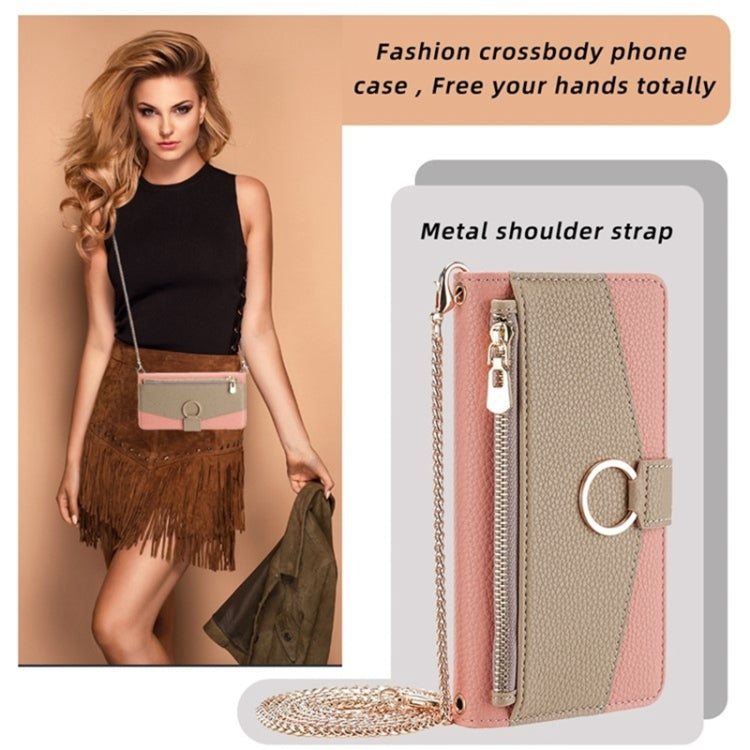 For Honor X8a Crossbody Litchi Texture Leather Phone Case(Pink) - Honor Cases by PMC TechLife | Online Shopping South Africa | PMC TechLife | Buy Now Pay Later Mobicred
