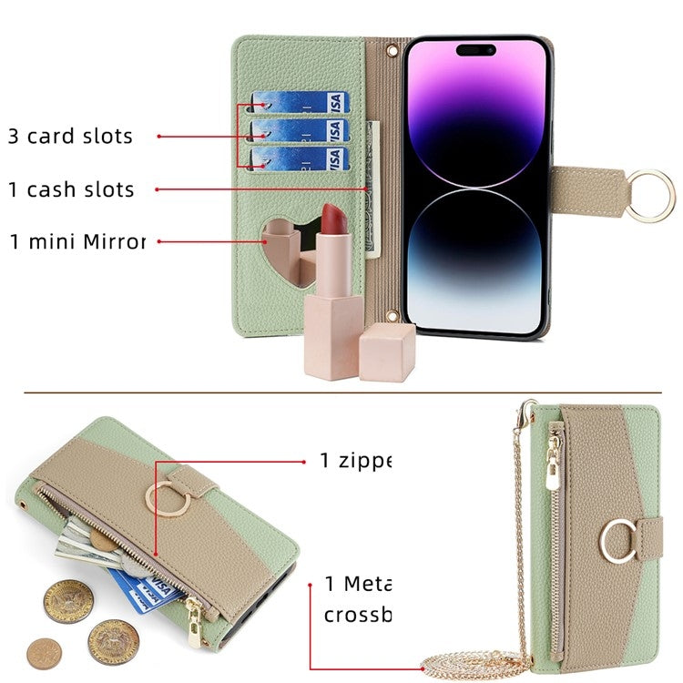 For Sony Xperia 5 V Crossbody Litchi Texture Leather Phone Case(Green) - Sony Cases by PMC TechLife | Online Shopping South Africa | PMC TechLife | Buy Now Pay Later Mobicred