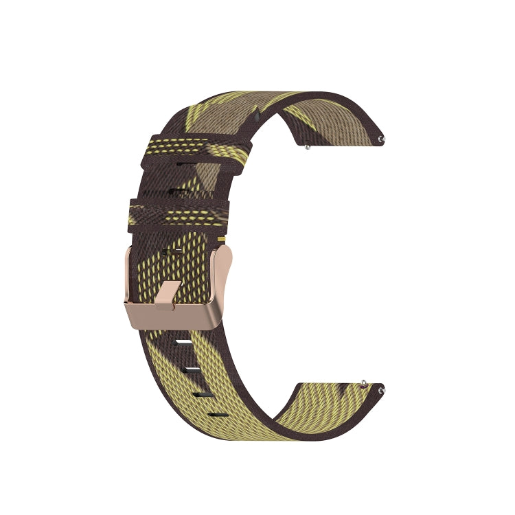 20mm Universal Stripe Weave Nylon Watch Band(Yellow) - free shipping - PMc TechLife - Order now!