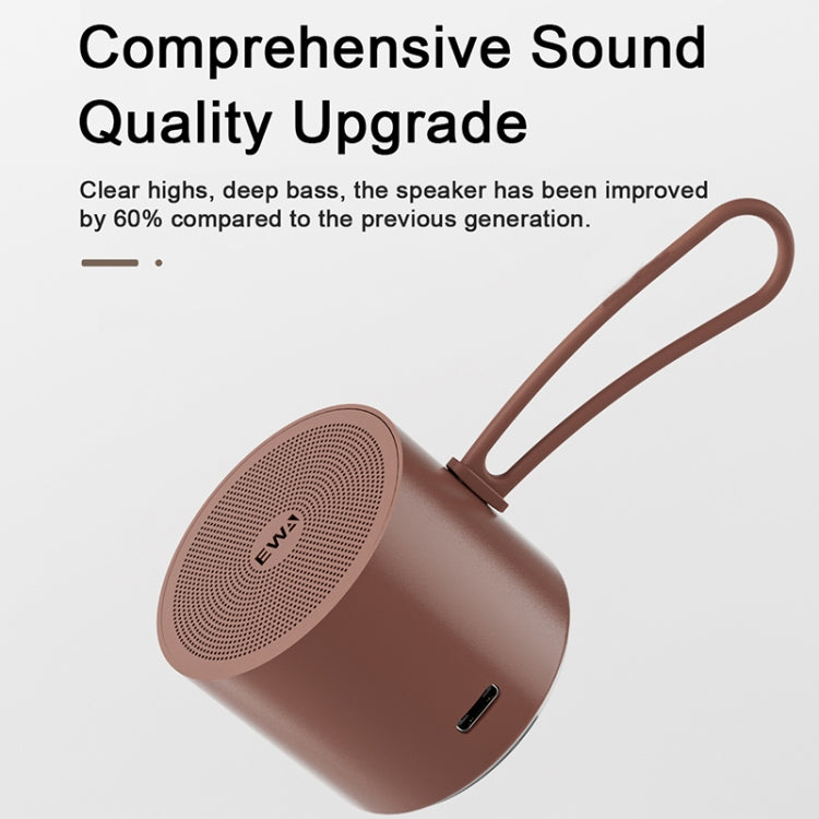 EWA A127 Outdoor IPX5 Waterproof Portable Mini TWS Wireless Bluetooth Speaker(Brown) - free shipping - PMC Jewellery - Order now!