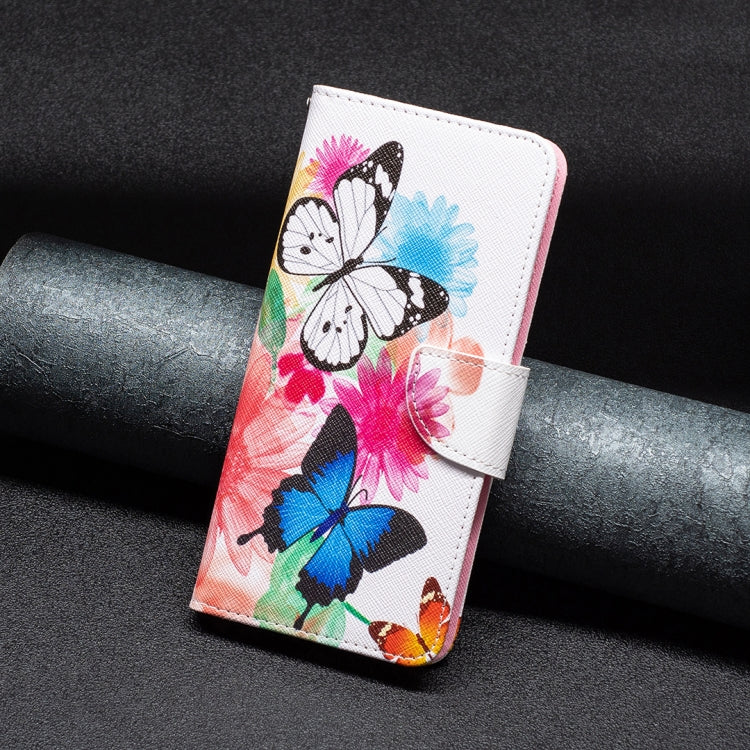 For Motorola Moto G Play 2024 Colored Drawing Pattern Leather Phone Case(Butterflies) - free shipping - PMC Jewellery - Order now!