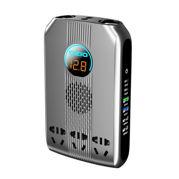 Ozio K31-S 24V 300W Smart Car LED Digital Display Power Inverter Converter, High-end Truck Version(Silver) - Modified Square Wave by ozio | Online Shopping South Africa | PMC Jewellery | Buy Now Pay Later Mobicred