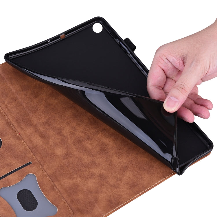 For Lenovo Tab M11 / Xiaoxin Pad 11 2024 2025 Business Shockproof Horizontal Flip Leather Tablet Case(Brown) - free shipping - PMC Jewellery - Order now!
