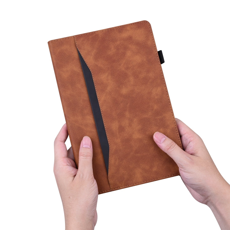 For Lenovo Tab M11 / Xiaoxin Pad 11 2024 2025 Business Shockproof Horizontal Flip Leather Tablet Case(Brown) - free shipping - PMC Jewellery - Order now!