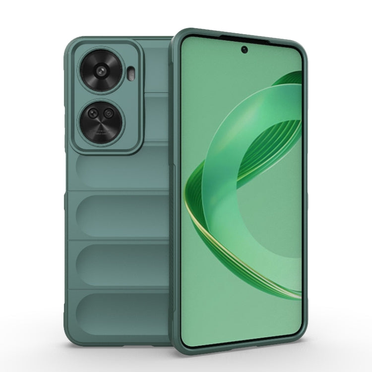For Huawei nova 11 SE Magic Shield TPU + Flannel Phone Case(Dark Green) - Huawei Cases by PMC TechLife | Online Shopping South Africa | PMC TechLife | Buy Now Pay Later Mobicred
