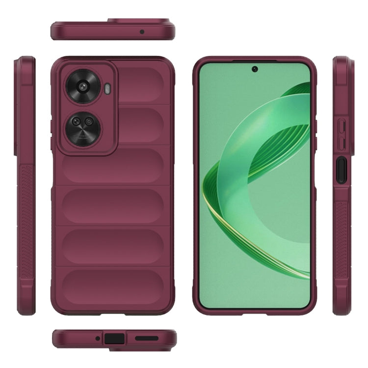 For Huawei nova 11 SE Magic Shield TPU + Flannel Phone Case(Wine Red) - Huawei Cases by PMC TechLife | Online Shopping South Africa | PMC TechLife | Buy Now Pay Later Mobicred