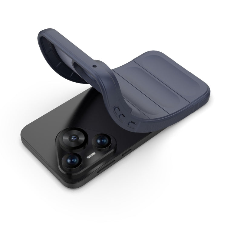 For Huawei Pura 70 Magic Shield TPU + Flannel Phone Case(Black) - Huawei Cases by PMC TechLife | Online Shopping South Africa | PMC TechLife | Buy Now Pay Later Mobicred