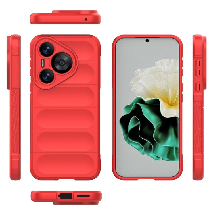 For Huawei Pura 70 Magic Shield TPU + Flannel Phone Case(Red) - Huawei Cases by PMC Jewellery | Online Shopping South Africa | PMC Jewellery | Buy Now Pay Later Mobicred