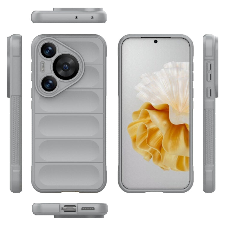 For Huawei Pura 70 Pro / 70 Pro+ Magic Shield TPU + Flannel Phone Case(Grey) - Huawei Cases by PMC TechLife | Online Shopping South Africa | PMC TechLife | Buy Now Pay Later Mobicred