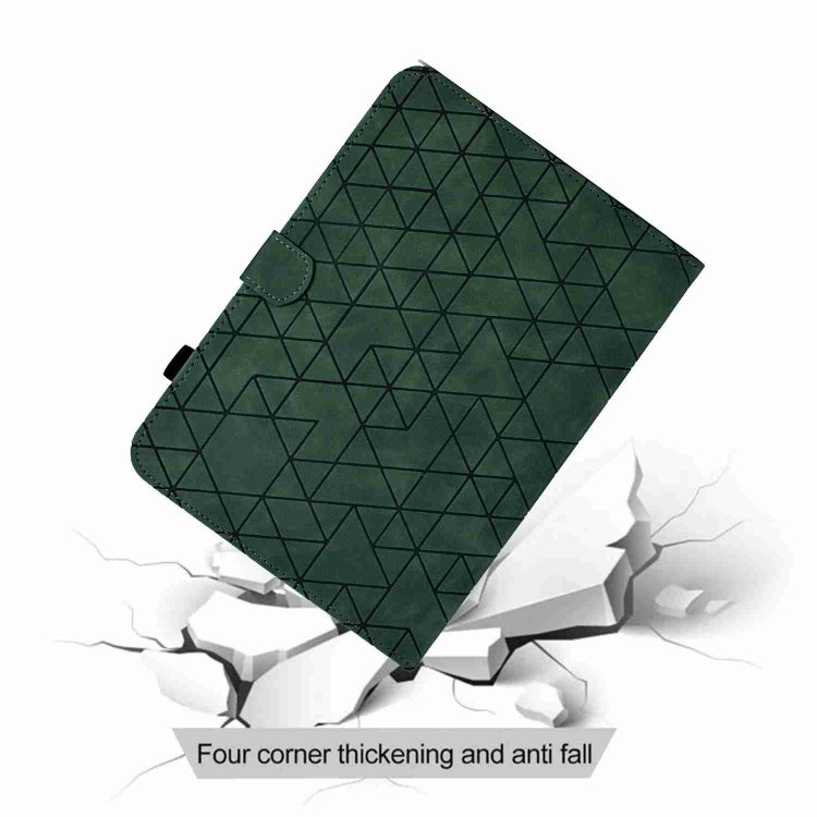 For Samsung Galaxy Tab S9 Rhombus TPU Smart Leather Tablet Case(Green) - Galaxy Tab S9 Cases by PMC Jewellery | Online Shopping South Africa | PMC Jewellery | Buy Now Pay Later Mobicred