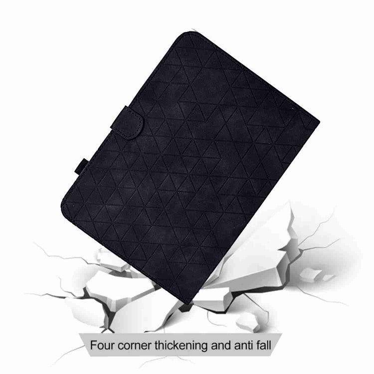 For Samsung Galaxy Tab S9 Rhombus TPU Smart Leather Tablet Case(Black) - Galaxy Tab S9 Cases by PMC Jewellery | Online Shopping South Africa | PMC Jewellery | Buy Now Pay Later Mobicred