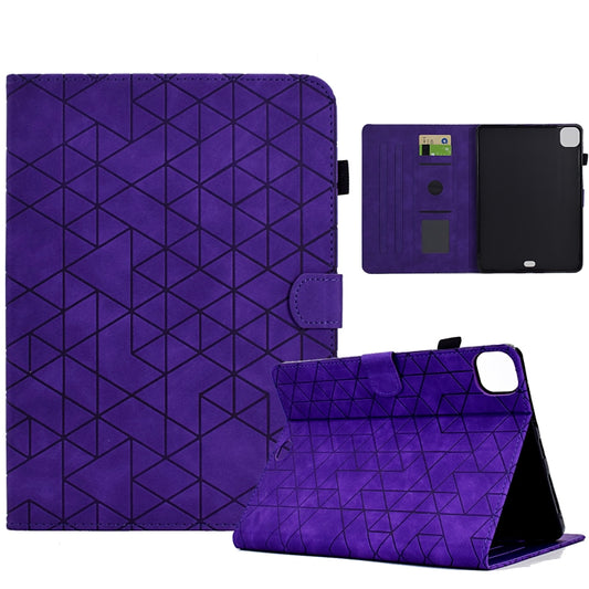 For iPad Pro 11 2024 Rhombus TPU Smart Leather Tablet Case(Purple) - iPad Pro 11 2024 Cases by PMC Jewellery | Online Shopping South Africa | PMC Jewellery | Buy Now Pay Later Mobicred