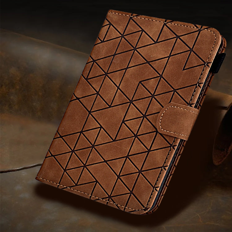 For iPad Pro 11 2024 Rhombus TPU Smart Leather Tablet Case(Brown) - iPad Pro 11 2024 Cases by PMC TechLife | Online Shopping South Africa | PMC TechLife | Buy Now Pay Later Mobicred