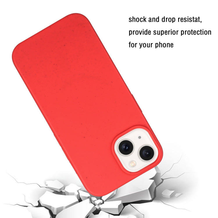 For iPhone 15 Plus Wheat MagSafe Magnetic Straw Material + TPU Phone Case(Red) - iPhone 15 Plus Cases by PMC Jewellery | Online Shopping South Africa | PMC Jewellery