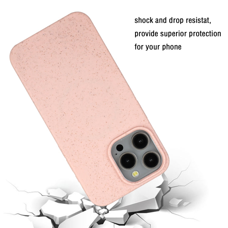 For iPhone 12 Pro Max Wheat MagSafe Magnetic Straw Material + TPU Phone Case(Pink) - iPhone 12 Pro Max Cases by PMC Jewellery | Online Shopping South Africa | PMC Jewellery