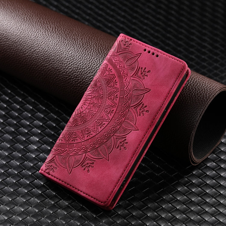 For iPhone 16 Plus Totem Embossed Magnetic Leather Phone Case(Red) - iPhone 16 Plus Cases by PMC TechLife | Online Shopping South Africa | PMC TechLife | Buy Now Pay Later Mobicred