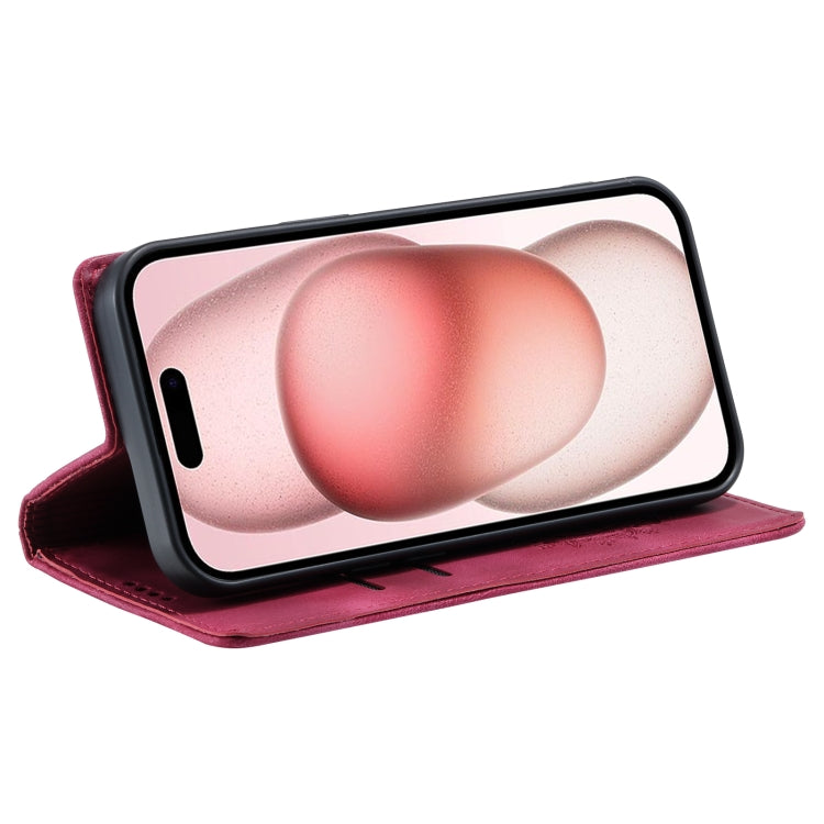 For iPhone 16 Plus Totem Embossed Magnetic Leather Phone Case(Red) - iPhone 16 Plus Cases by PMC TechLife | Online Shopping South Africa | PMC TechLife | Buy Now Pay Later Mobicred