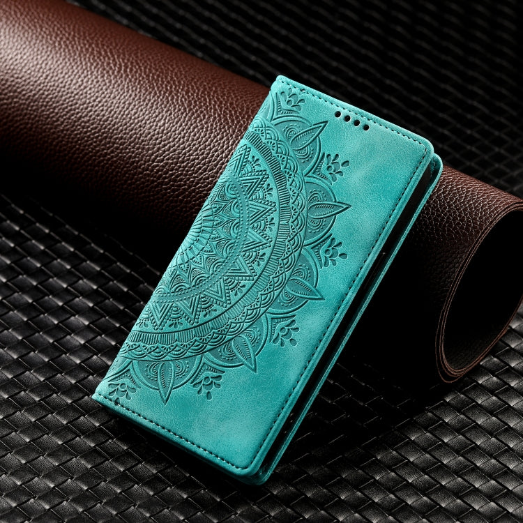 For iPhone 16 Totem Embossed Magnetic Leather Phone Case(Green) - iPhone 16 Cases by PMC TechLife | Online Shopping South Africa | PMC TechLife | Buy Now Pay Later Mobicred