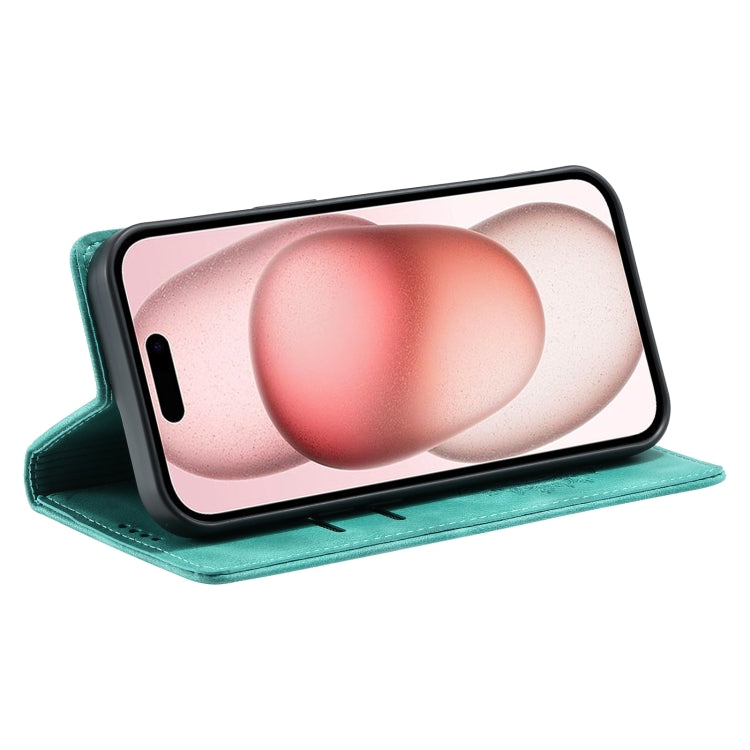 For iPhone 16 Totem Embossed Magnetic Leather Phone Case(Green) - iPhone 16 Cases by PMC TechLife | Online Shopping South Africa | PMC TechLife | Buy Now Pay Later Mobicred