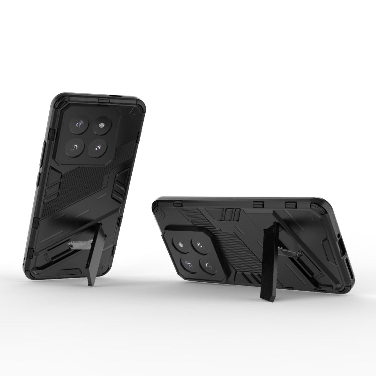 For Xiaomi 14 Pro 5G Punk Armor 2 in 1 PC + TPU Phone Case with Holder(Black) - 14 Pro Cases by PMC TechLife | Online Shopping South Africa | PMC TechLife | Buy Now Pay Later Mobicred