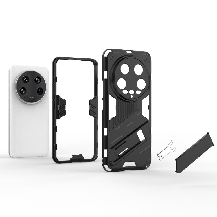 For Xiaomi 14 Ultra 5G Punk Armor 2 in 1 PC + TPU Phone Case with Holder(Green) - 14 Ultra Cases by PMC TechLife | Online Shopping South Africa | PMC TechLife