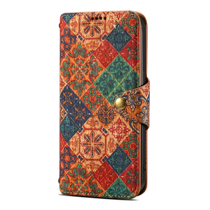 For Samsung Galaxy S24+ 5G Denior Flower Language Series Cork Fabric Oil Edge Leather Phone Case(Winter) - Galaxy S24+ 5G Cases by Denior | Online Shopping South Africa | PMC Jewellery | Buy Now Pay Later Mobicred