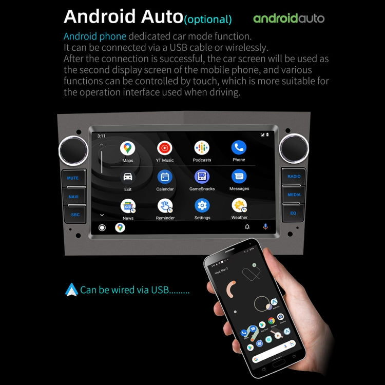 S-OB7A 7 inch Portable Car MP5 Player Built-in DAB Function Support CarPlay / Android Auto for OPEL, Specification:2GB+32GB(Black) - Car MP3 & MP4 & MP5 by PMC Jewellery | Online Shopping South Africa | PMC Jewellery | Buy Now Pay Later Mobicred