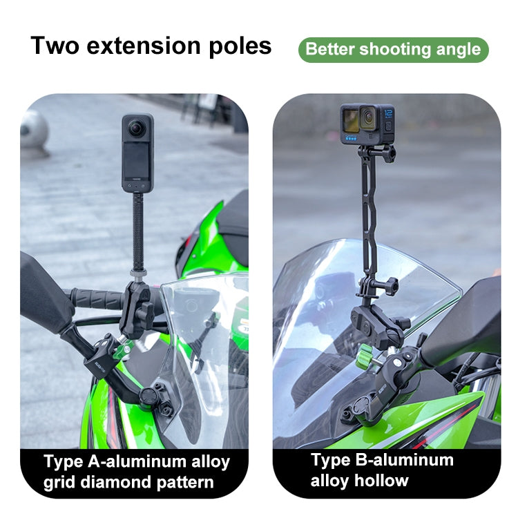 RUIGPRO Crab Clamp Action Camera Bracket 3-claw Ball Head Mount with Rod - Holder by RUIGPRO | Online Shopping South Africa | PMC TechLife | Buy Now Pay Later Mobicred