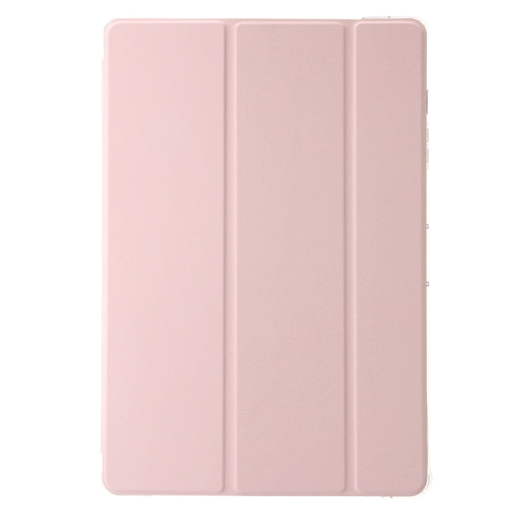 For Huawei MatePad Pro 13.2 2023 Clear Acrylic 3-Fold Leather Tablet Case(Pink) - Huawei by PMC TechLife | Online Shopping South Africa | PMC TechLife | Buy Now Pay Later Mobicred