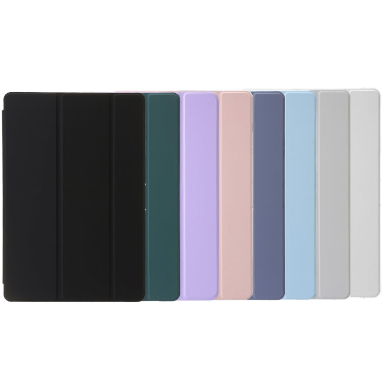 For Huawei Matepad 11 Pro 2024 Clear Acrylic 3-Fold Leather Tablet Case(Black) - Huawei by PMC Jewellery | Online Shopping South Africa | PMC Jewellery | Buy Now Pay Later Mobicred