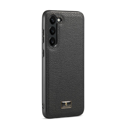 For Samsung Galaxy S24+ 5G Fierre Shann Leather Texture Phone Back Cover Case(Lychee Black) - Galaxy S24+ 5G Cases by FIERRE SHANN | Online Shopping South Africa | PMC Jewellery | Buy Now Pay Later Mobicred