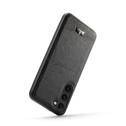 For Samsung Galaxy S24 5G Fierre Shann Leather Texture Phone Back Cover Case(Ox Tendon Black) - Galaxy S24 5G Cases by FIERRE SHANN | Online Shopping South Africa | PMC Jewellery | Buy Now Pay Later Mobicred