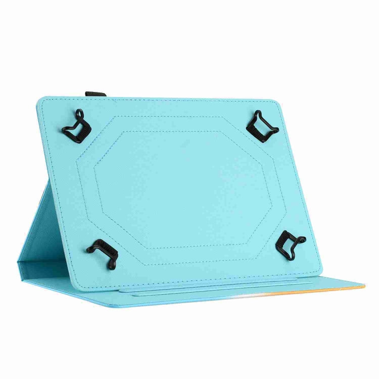 For 10 inch Universal Marble Pattern Stitching Leather Tablet Case(Purple Blue) - 10 - 11 inch by PMC TechLife | Online Shopping South Africa | PMC TechLife | Buy Now Pay Later Mobicred