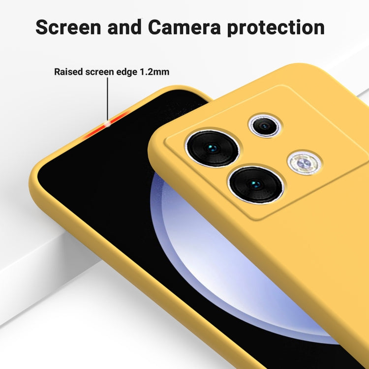 For Infinix Zero 30 5G Solid Color Liquid Silicone Dropproof Full Coverage Protective Case(Yellow) - Infinix Cases by PMC TechLife | Online Shopping South Africa | PMC TechLife | Buy Now Pay Later Mobicred