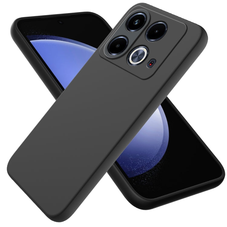 For Infinix Note 40 4G Solid Color Liquid Silicone Dropproof Full Coverage Protective Case(Black) - Infinix Cases by PMC TechLife | Online Shopping South Africa | PMC TechLife | Buy Now Pay Later Mobicred