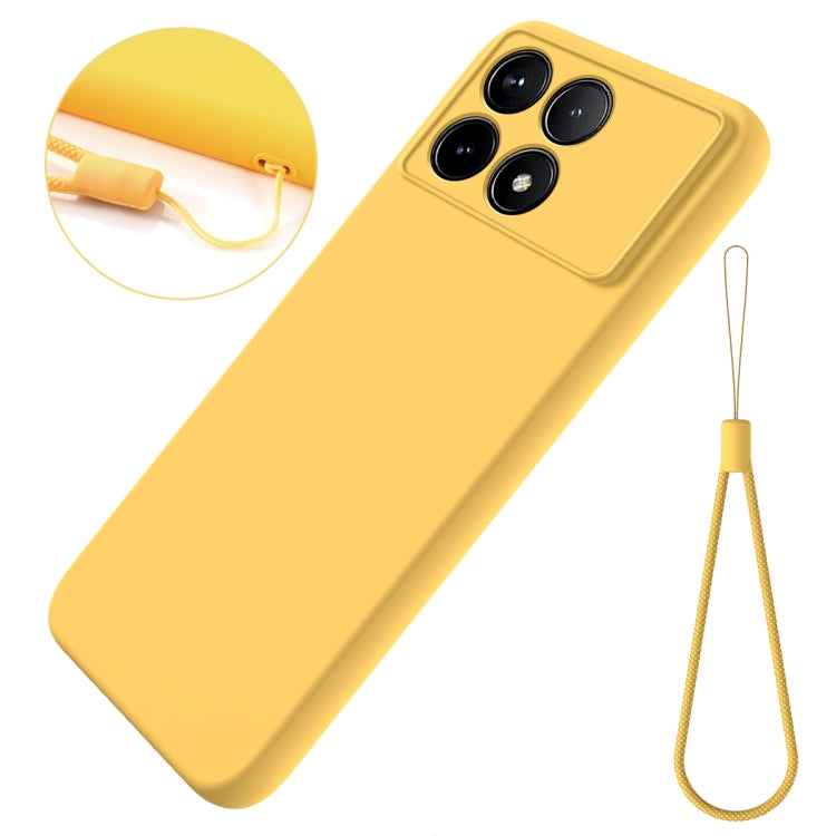 For Xiaomi Redmi K70/K70 Pro Solid Color Liquid Silicone Dropproof Full Coverage Phone Case(Yellow) - K70 Pro Cases by PMC Jewellery | Online Shopping South Africa | PMC Jewellery | Buy Now Pay Later Mobicred