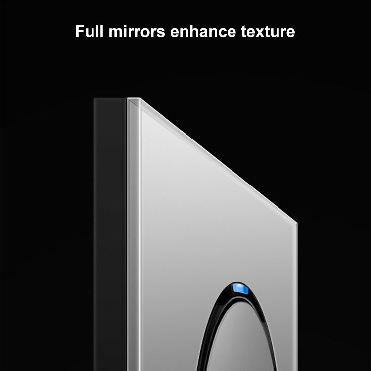 86mm Round LED Tempered Glass Switch Panel, Gray Round Glass, Style:Two Open Dual Control - free shipping - PMC Jewellery - Order now!