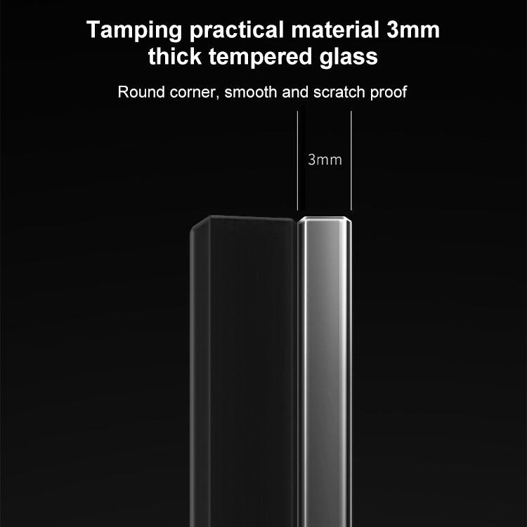 86mm Round LED Tempered Glass Switch Panel, Gray Round Glass, Style:One Open Multiple Control -  by PMC Jewellery | Online Shopping South Africa | PMC Jewellery | Buy Now Pay Later Mobicred