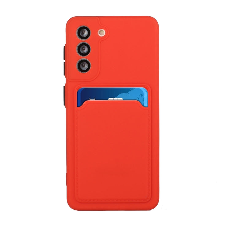 For Samsung Galaxy S24 5G / S25 5G Card Slot Design Shockproof TPU Phone Case(Red) - Galaxy S24 5G Cases by PMC Jewellery | Online Shopping South Africa | PMC Jewellery | Buy Now Pay Later Mobicred