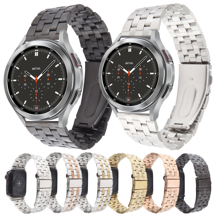 22mm Universal Five Beads Stainless Steel Watch Band(Silver Rose Gold) - free shipping - PMc TechLife - Order now!
