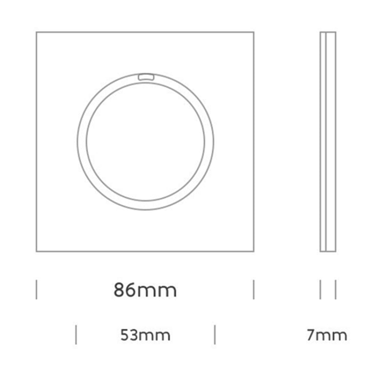 86mm Round LED Tempered Glass Switch Panel, Gold Round Glass, Style:Two Billing Control -  by PMC Jewellery | Online Shopping South Africa | PMC Jewellery | Buy Now Pay Later Mobicred