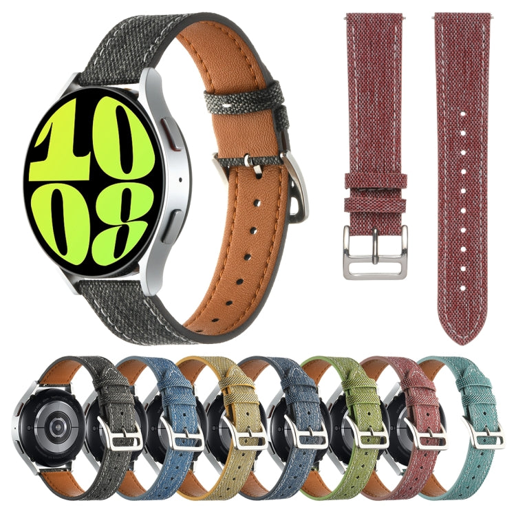 20mm Universal Denim Leather Buckle Watch Band(Light Blue) - free shipping - PMc TechLife - Order now!