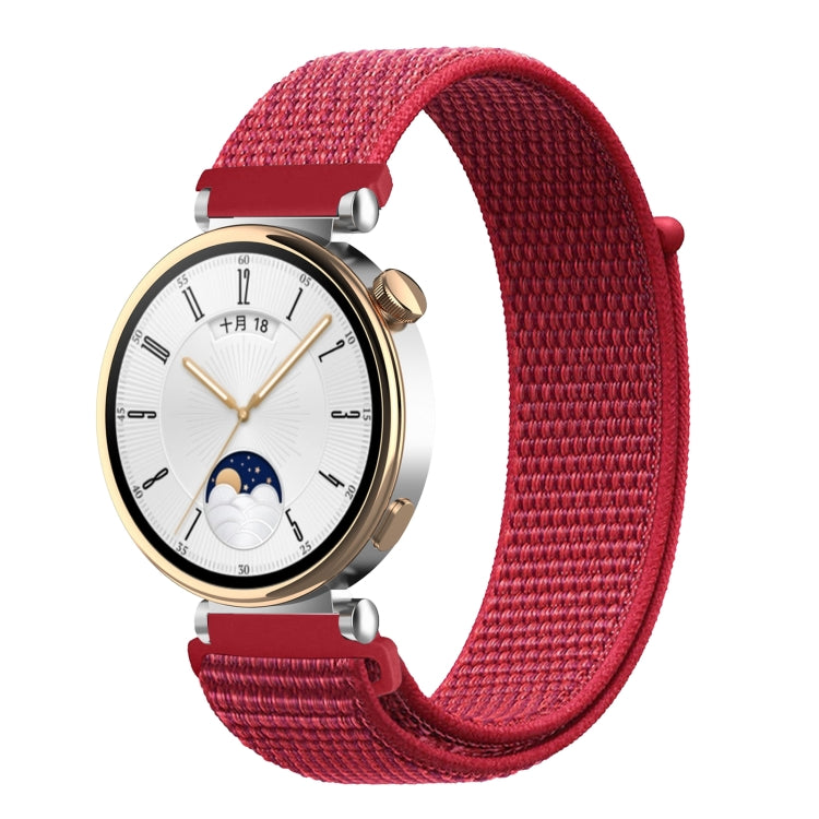 18mm Universal Nylon Loop Watch Band(Red) - 18mm Bands by PMc TechLife | Online Shopping South Africa | PMc TechLife | Buy Now Pay Later Mobicred